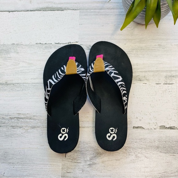 Zebra flip flop sandals - Picture 2 of 2